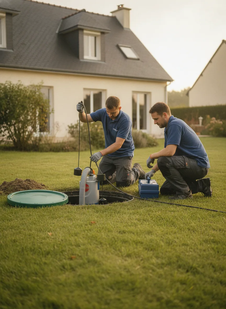 Dépannage pompe de relevage Saint-Évarzec – méthode / geste technique